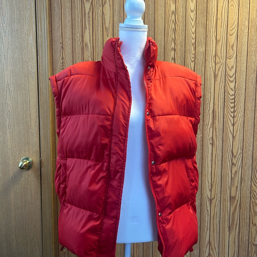 Amazon Women's Red Puffer Vest